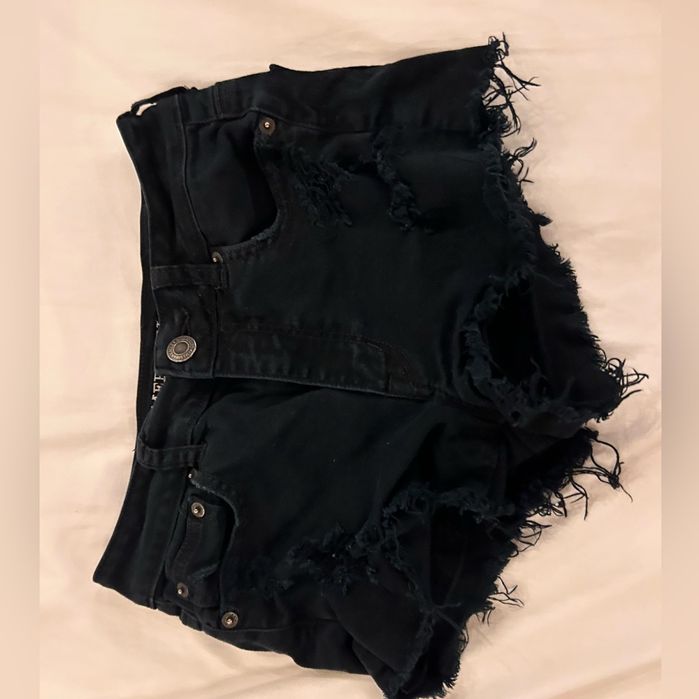 American eagle black short shorts